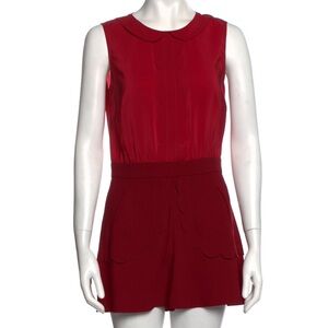 Red Valentino Silk Crew Neck Romper. XS US 2